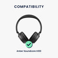 kwmobile Bügelpolster Kunstleder kompatibel mit Anker Soundcore H30i - Over Ear Kopfhörer Ersatz Kopfbügel Polster Schwarz