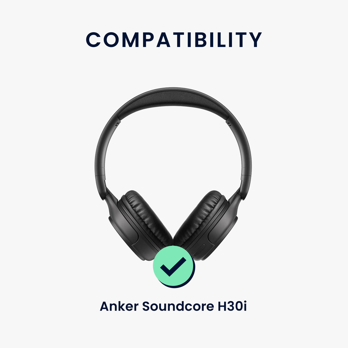 kwmobile Bügelpolster Kunstleder kompatibel mit Anker Soundcore H30i - Over Ear Kopfhörer Ersatz Kopfbügel Polster Schwarz