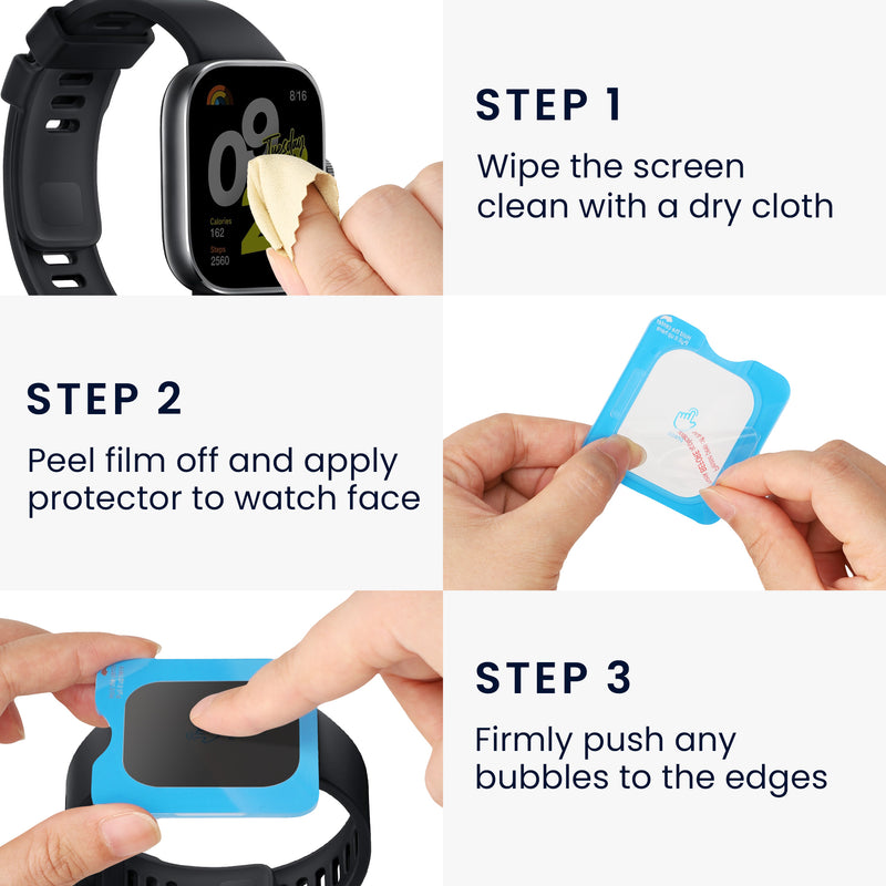 kwmobile 2x Schutzglas kompatibel mit Samsung Galaxy Watch 9 40mm Folie - Hart Glas Schutzfolie für Smartwatch - Displayschutz für Fitness Tracker Transparent Transparent