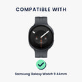 kwmobile 2x Schutzglas kompatibel mit Samsung Galaxy Watch 9 44mm Folie - Hart Glas Schutzfolie für Smartwatch - Displayschutz für Fitness Tracker Transparent Transparent