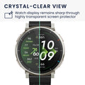 kwmobile 2x Schutzglas kompatibel mit Amazfit Active3 Premium Folie - Hart Glas Schutzfolie für Smartwatch - Displayschutz für Fitness Tracker Transparent Transparent