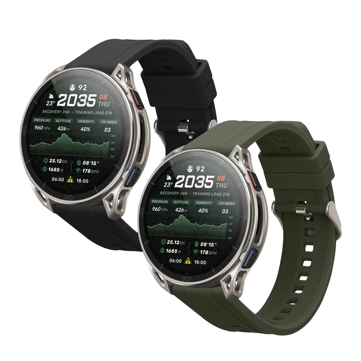 2x Amazfit Cheetah 2 Ultra Silikon Ersatzarmband