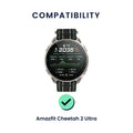 kwmobile 2x Uhrenarmband für Amazfit Cheetah 2 Ultra Armband - Fitnesstracker Band Set aus TPU Silikon - Ersatzarmband Smartwatch - Schwarz Dunkelgrün Schwarz