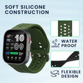 kwmobile 2x Uhrenarmband für Amazfit Bip Max 50mm Armband - Fitnesstracker Band Set aus TPU Silikon - Ersatzarmband Smartwatch - Schwarz Dunkelgrün Schwarz