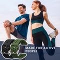 kwmobile 2x Uhrenarmband für Amazfit Bip Max 50mm Armband - Fitnesstracker Band Set aus TPU Silikon - Ersatzarmband Smartwatch - Schwarz Dunkelgrün Schwarz