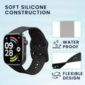 kwmobile 2x Uhrenarmband für Xiaomi Redmi Watch 6 / Redmi Watch 5 Armband - Fitnesstracker Band Set aus TPU Silikon - Ersatzarmband Smartwatch - Schwarz Hellgrau Schwarz