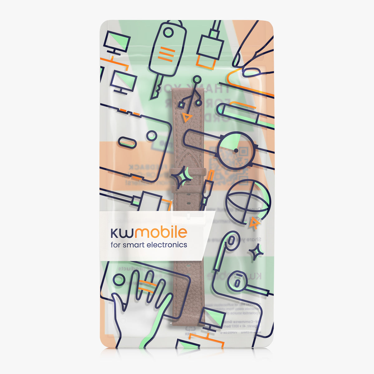 kwmobile Echtleder Uhrenarmband für Amazfit Bip Max / Amazfit Bip 6 Armband - Ersatzarmband für Fitnesstracker - Wechselarmband Smartwatch - Dunkelbraun Dunkelbraun