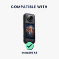 kwmobile Silikon Halterung für Insta360 X4 - Selbstklebender Dashboard Kameraständer für portable Kamera, kompakt mit USB-Kabelaussparung - Schwarz Schwarz