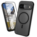 Oakshield Hülle für Google Pixel 9 Hülle - Handyhülle [kompatibel mit MagSafe] - TPU Schutzhülle [robuster Fallschutz] - Mit [Schutzglas] - Case Schwarz Schwarz  