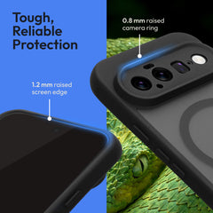 Oakshield Hülle für Google Pixel 11 Hülle - Handyhülle [kompatibel mit MagSafe] - TPU Schutzhülle [robuster Fallschutz] - Mit [Schutzglas] - Case Schwarz Schwarz