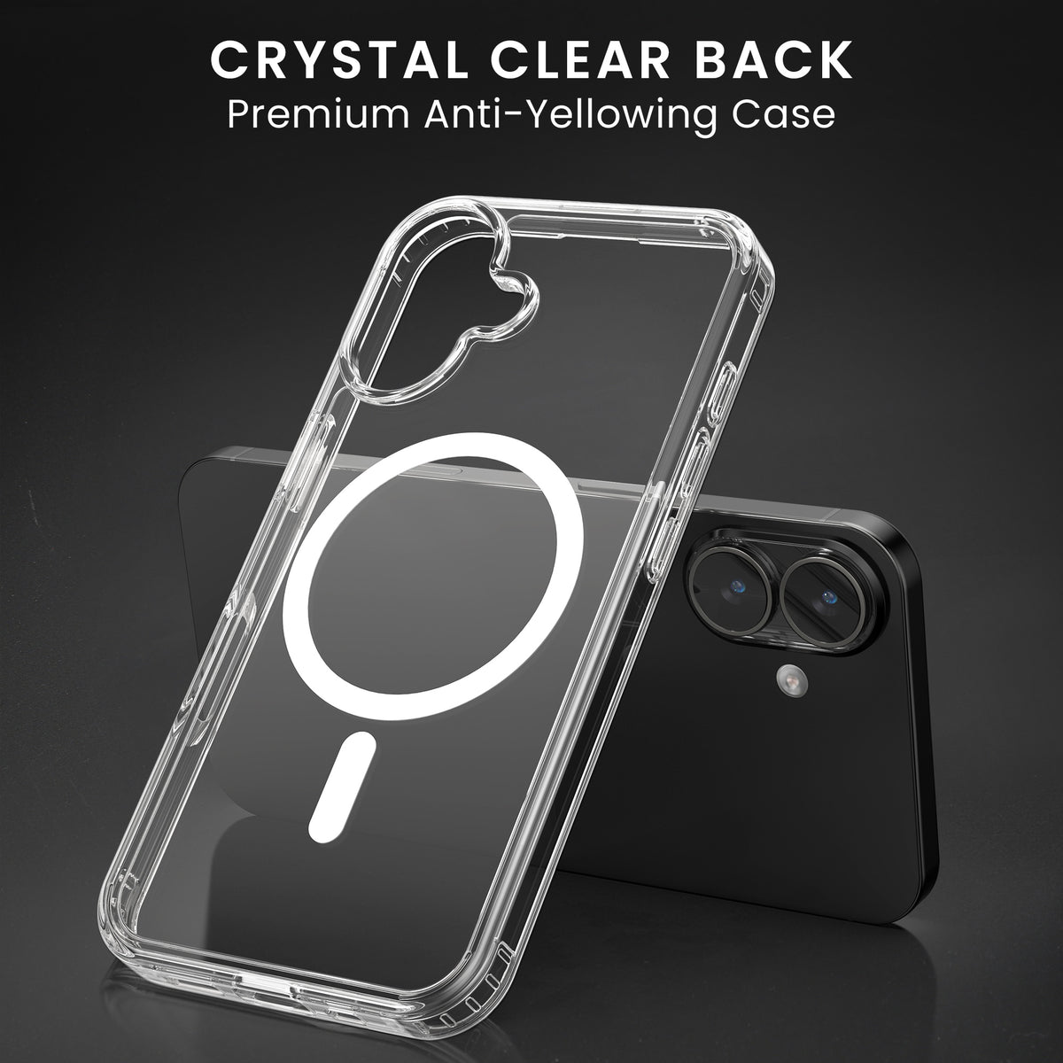 Oakshield Transparent Case für Apple iPhone 17 Hülle - Crystal Clear Handyhülle mit Anti-Vergilbung & 9H Glas Displayschutz - kompatibel mit MagSafe - Transparent Weiß Transparent