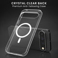 Oakshield Transparent Case für Google Pixel 11 Pro XL / Pixel 10 Pro XL Hülle - Crystal Clear Handyhülle mit Anti-Vergilbung & 9H Glas Displayschutz - kompatibel mit MagSafe - Transparent Weiß Transparent
