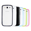 kwmobile Handyhülle kompatibel mit Samsung Galaxy S3 / S3 Neo - Hülle transparent - Stoßfestes Handy Case Cover mit Kameraschutz - Weiß Weiß  