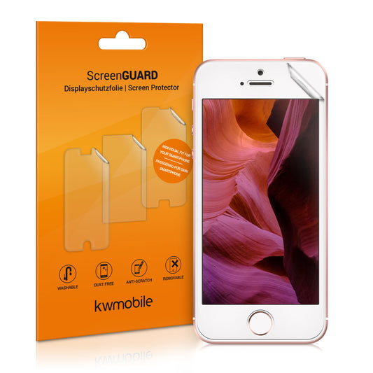 kwmobile Folie matt kompatibel mit Apple iPhone SE (1.Gen 2016) / iPhone 5 / iPhone 5S - Displayschutzfolie Schutzfolie - Displayschutz Displayfolie entspiegelt Transparent  