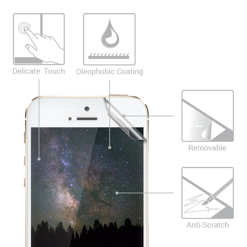 6x Folie kristallklar für Apple iPhone SE (1.Gen 2016) / iPhone 5 / iPhone 5S