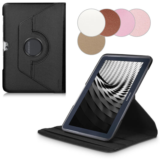 kwmobile Schutzhülle kompatibel mit Samsung Galaxy Note 10.1 N8000 / N8010 - Hülle 360° Tablet Cover Case Rosegold Rosegold  