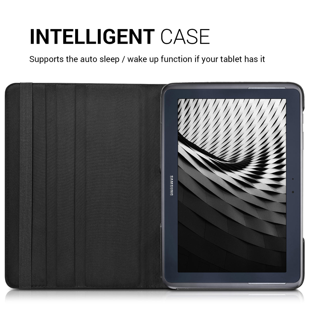 kwmobile Schutzhülle kompatibel mit Samsung Galaxy Note 10.1 N8000 / N8010 - Hülle 360° Tablet Cover Case