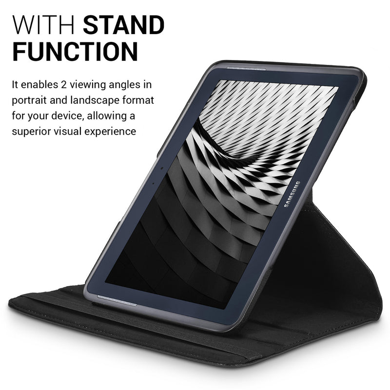 kwmobile Schutzhülle kompatibel mit Samsung Galaxy Note 10.1 N8000 / N8010 - Hülle 360° Tablet Cover Case