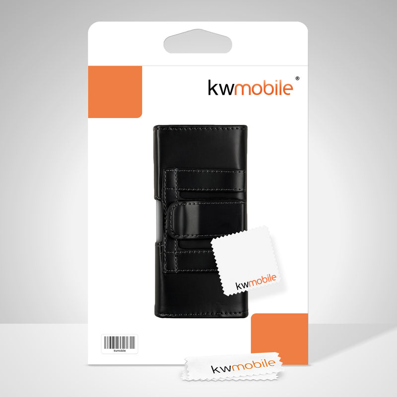 kwmobile Gürteltasche Hülle für Handys mit Gürtelclip - 13,2 x 6,5 x 1,3 cm Kunstleder Gürtel Case mit Gürtelschlaufe