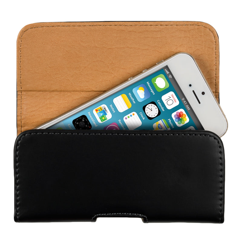 kwmobile Gürteltasche Hülle für Handys mit Gürtelclip - 13,2 x 6,5 x 1,3 cm Kunstleder Gürtel Case mit Gürtelschlaufe
