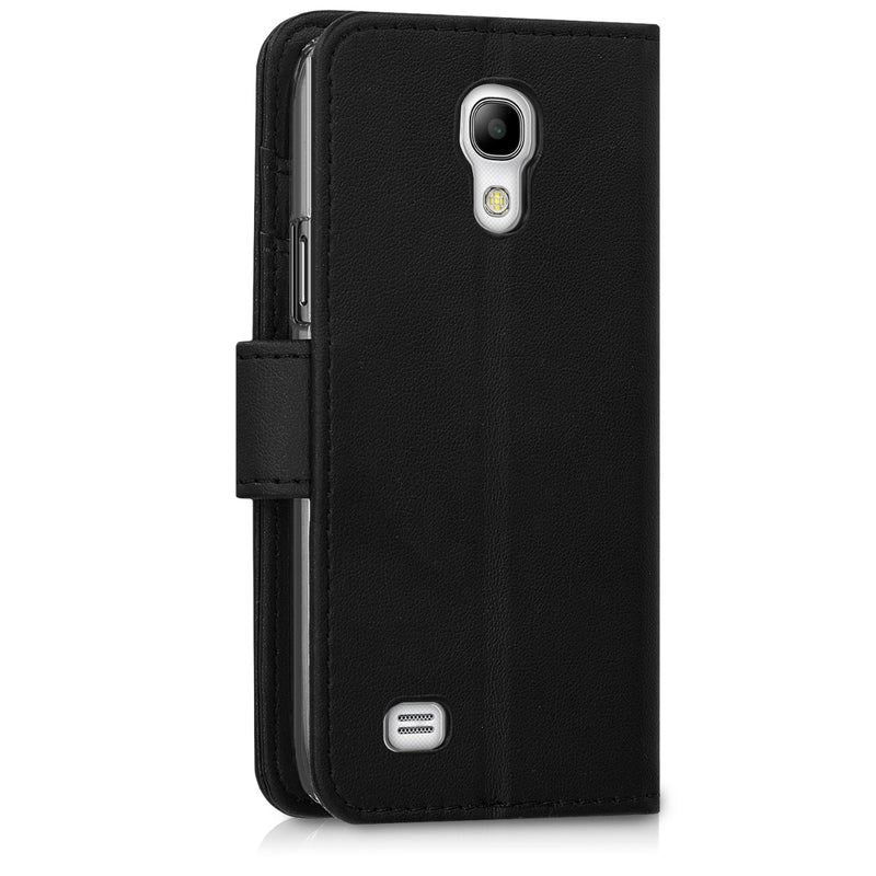 Kunstleder Hülle für Samsung Galaxy S4 Mini Schwarz