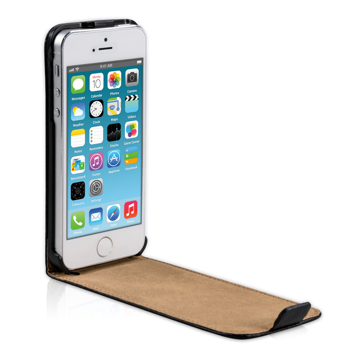 kwmobile Schutzhülle kompatibel mit Apple iPhone SE (1.Gen 2016) / iPhone 5 / iPhone 5S - Hülle Handy - Flip Case Handyhülle