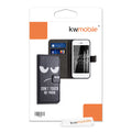 kwmobile Wallet Case kompatibel mit Apple iPhone SE (1.Gen 2016) / iPhone 5 / iPhone 5S Hülle - Cover mit Ständer und Kartenfächern - Ranken Schmetterling