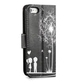kwmobile Wallet Case kompatibel mit Apple iPhone SE (1.Gen 2016) / iPhone 5 / iPhone 5S Hülle - Cover mit Ständer und Kartenfächern - Ranken Schmetterling