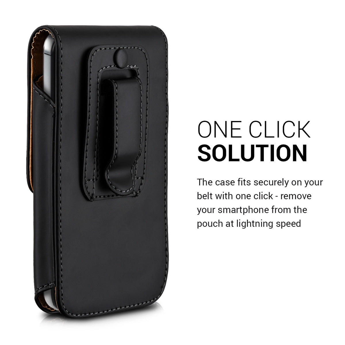 kwmobile Gürteltasche Hülle für Handys mit Gürtelclip - 13,5 x 6,9 cm Gürtel Case mit Gürtelschlaufe