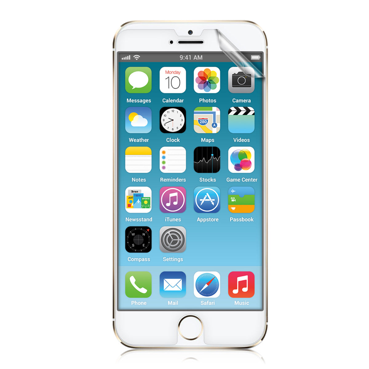 3x Displayschutzfolie kompatibel mit Apple iPhone 6 / 6S / 7 / 8