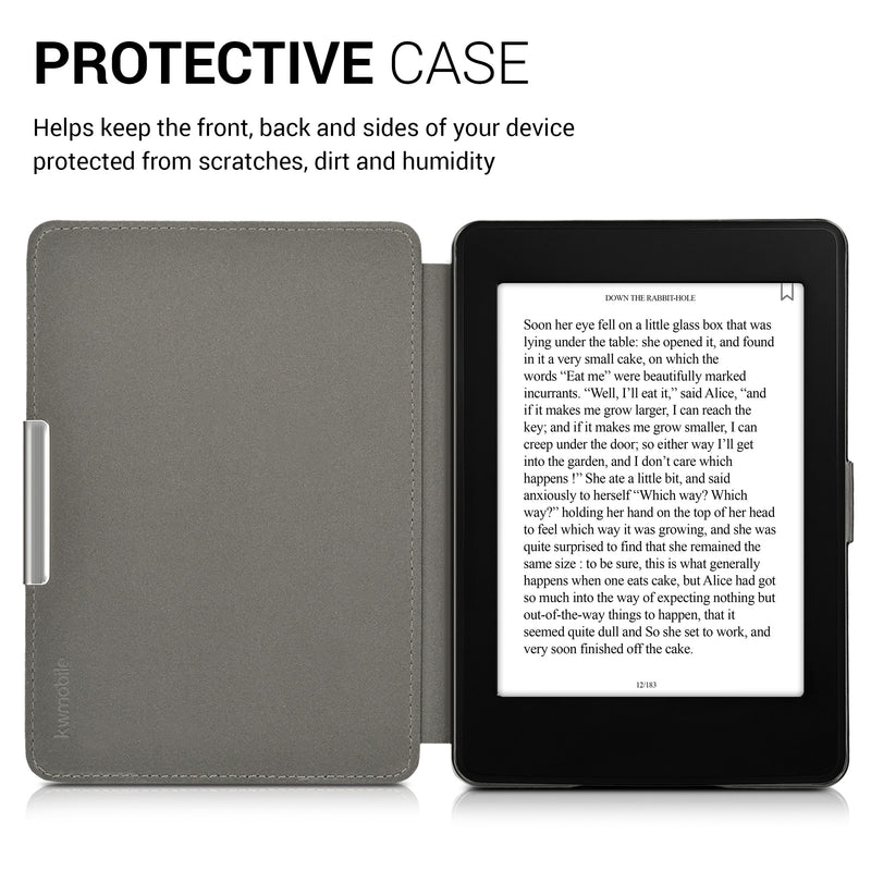 kwmobile Schutzhülle für Amazon Kindle Paperwhite Hülle - eReader Flip Case mit Auto Sleep Funktion