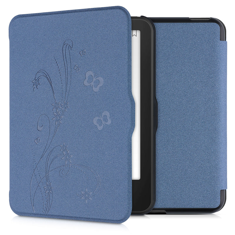 kwmobile Klapphülle kompatibel mit Tolino Vision 1 / 2 / 3 / 4 HD Hülle - eReader Case - Eule Schlaf Türkis Braun Mintgrün Türkis  [dsg35]
