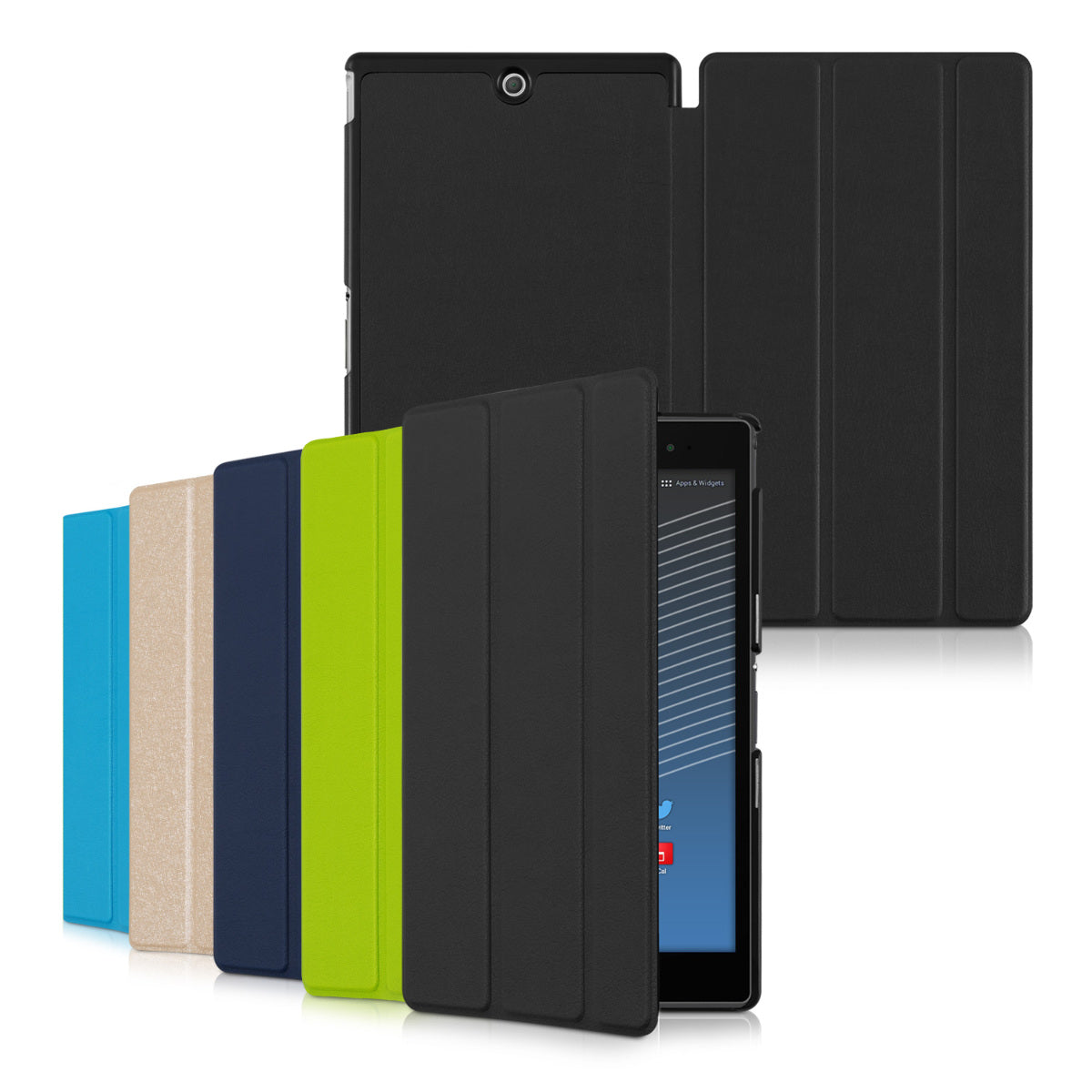 kwmobile Hülle kompatibel mit Sony Xperia Tablet Z3 Compact - Smart Cover Tablet Case Schutzhülle - Stand