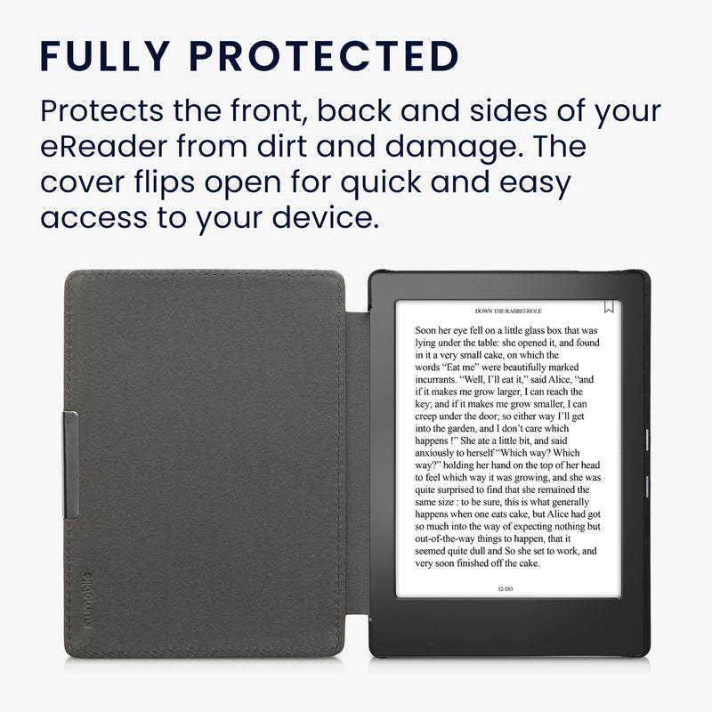 kwmobile Klapphülle kompatibel mit Kobo Aura H2O Edition 1 Hülle - eReader Case - Cover