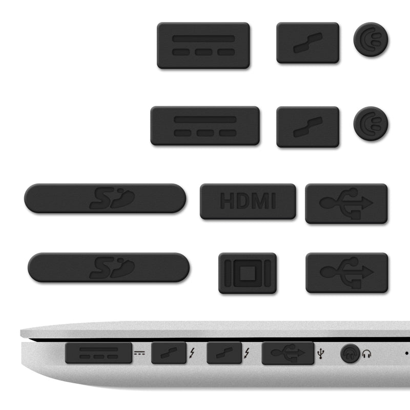kwmobile Staubschutz kompatibel mit Apple MacBook Pro 13" 15" Retina / Air 11" 13" (ab Mitte 2011 bis Mitte 2016) - Stöpsel Stecker Dust Plug Staubstecker