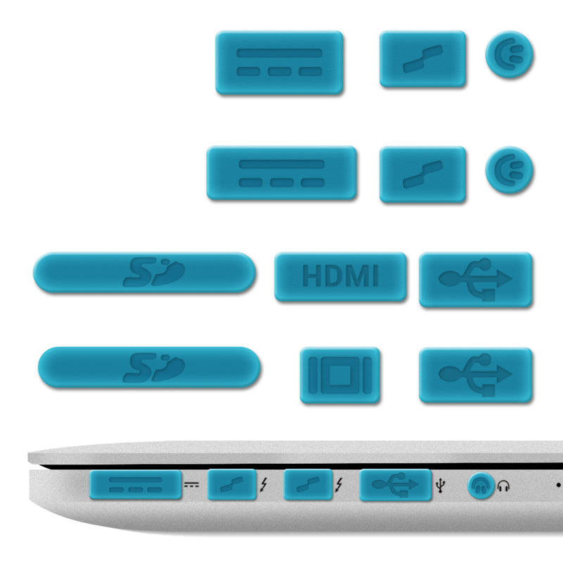 kwmobile Staubschutz kompatibel mit Apple MacBook Pro 13" 15" Retina / Air 11" 13" (ab Mitte 2011 bis Mitte 2016) - Stöpsel Stecker Dust Plug Staubstecker