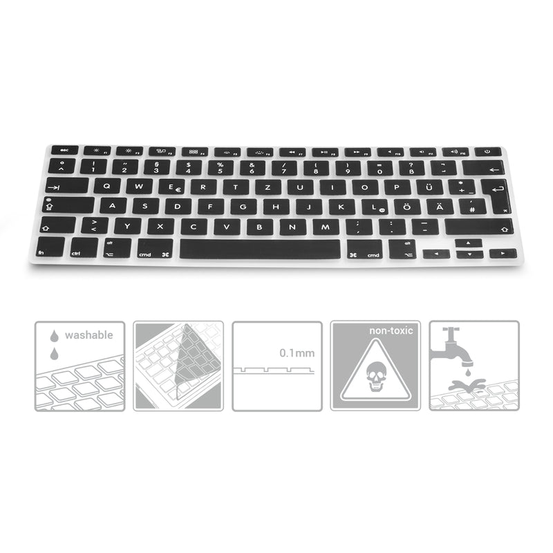 Tastaturschutz für Apple MacBook Air 13''/Pro Retina 13''/15'' (bis Mitte 2016) A1369, A1466, A1502, A1425, A1398