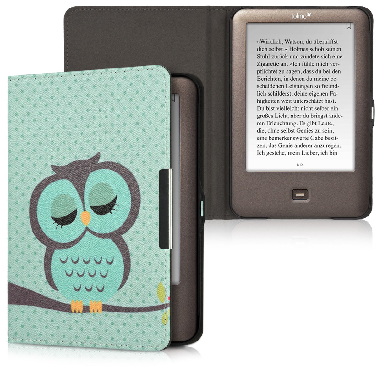 kwmobile Schutzhülle für Tolino Shine (2013) Hülle - eReader Flip Case mit Auto Sleep Funktion