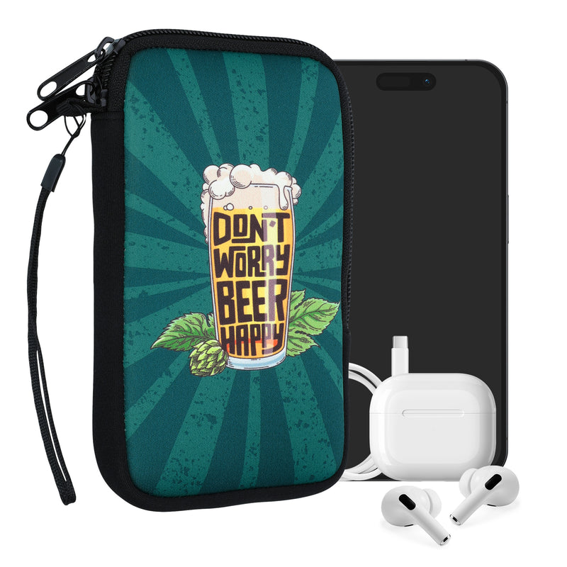 kwmobile Handytasche für Smartphones - Handy Tasche Hülle Cover Case Schutzhülle - Vögel Ast - 15,2 x 8,3 cm Innenmaße