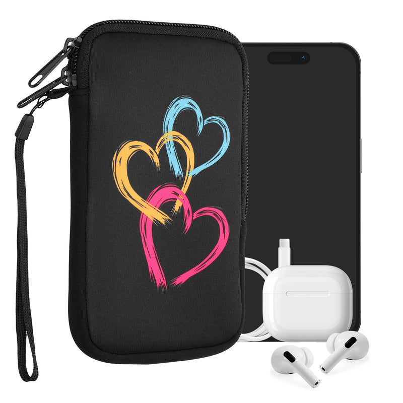 kwmobile Handytasche für Smartphones - Handy Tasche Hülle Cover Case Schutzhülle - Vögel Ast - 15,2 x 8,3 cm Innenmaße