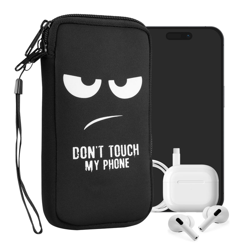 kwmobile Handytasche für Smartphones - Handy Tasche Hülle Cover Case Schutzhülle - Vögel Ast - 15,2 x 8,3 cm Innenmaße