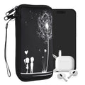 kwmobile Handytasche für Smartphones - Handy Tasche Hülle Cover Case Schutzhülle - Vögel Ast - 15,2 x 8,3 cm Innenmaße