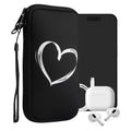 kwmobile Handytasche für Smartphones - Handy Tasche Hülle Cover Case Schutzhülle - Vögel Ast - 15,2 x 8,3 cm Innenmaße