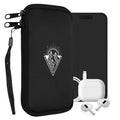 kwmobile Handytasche für Smartphones - Handy Tasche Hülle Cover Case Schutzhülle - Vögel Ast - 15,2 x 8,3 cm Innenmaße