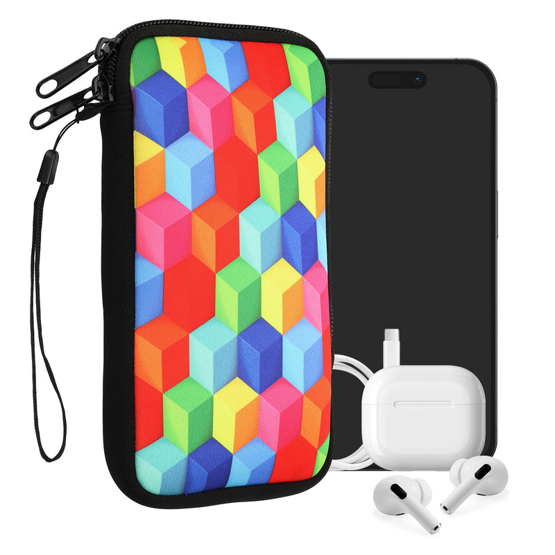 kwmobile Handytasche für Smartphones - Handy Tasche Hülle Cover Case Schutzhülle - Vögel Ast - 15,2 x 8,3 cm Innenmaße