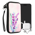 kwmobile Handytasche für Smartphones - Handy Tasche Hülle Cover Case Schutzhülle - Vögel Ast - 15,2 x 8,3 cm Innenmaße