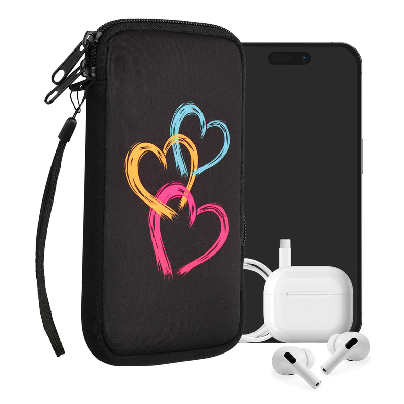 kwmobile Handytasche für Smartphones - Handy Tasche Hülle Cover Case Schutzhülle - Vögel Ast - 15,2 x 8,3 cm Innenmaße
