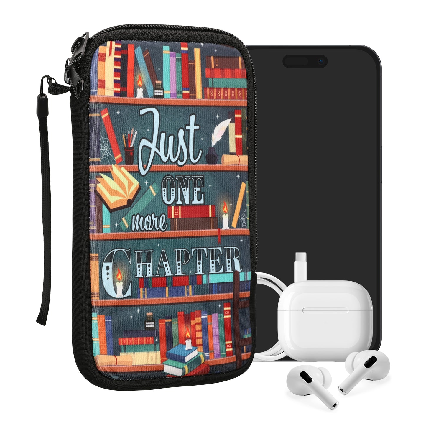 kwmobile Handytasche für Smartphones - Handy Tasche Hülle Cover Case Schutzhülle - Vögel Ast - 15,2 x 8,3 cm Innenmaße