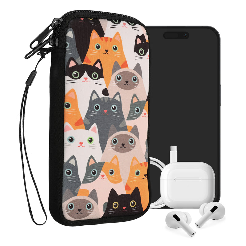 kwmobile Handytasche für Smartphones - Handy Tasche Hülle Cover Case Schutzhülle - Vögel Ast - 15,2 x 8,3 cm Innenmaße