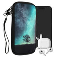 kwmobile Handytasche für Smartphones - Handy Tasche Hülle Cover Case Schutzhülle - Vögel Ast - 15,2 x 8,3 cm Innenmaße